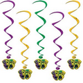 Mardi Gras Comedy & Tragedy Mask Whirls